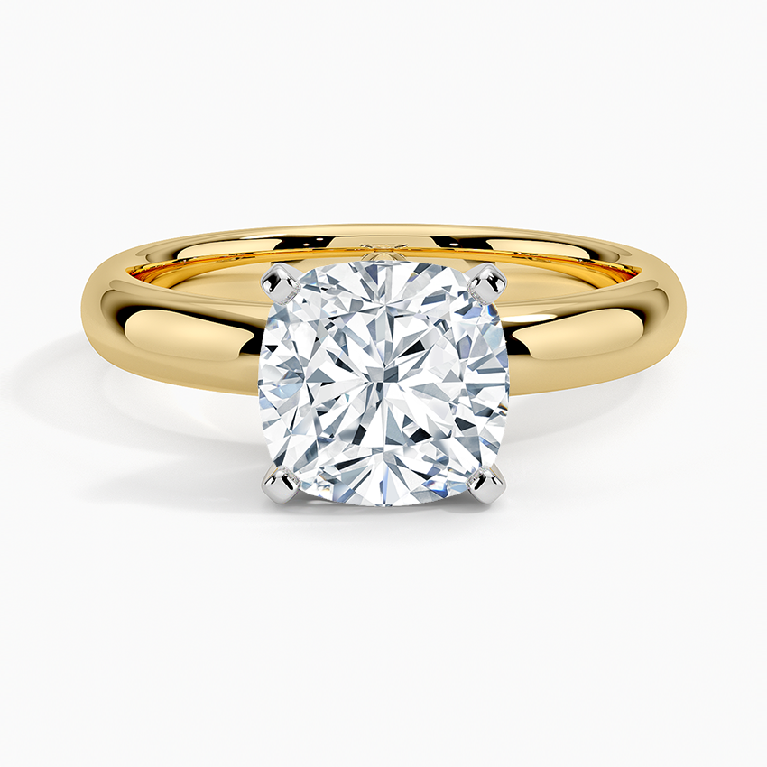 Comfort Fit 3mm Ring - Cushion Cut Center Stone