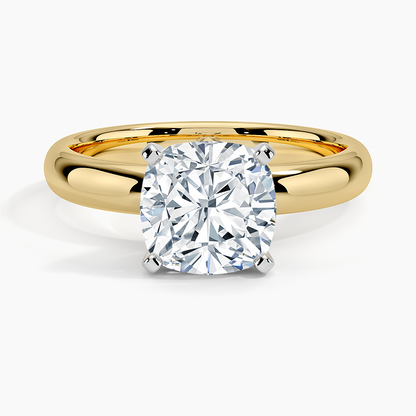 Comfort Fit 3mm Ring - Cushion Cut Center Stone