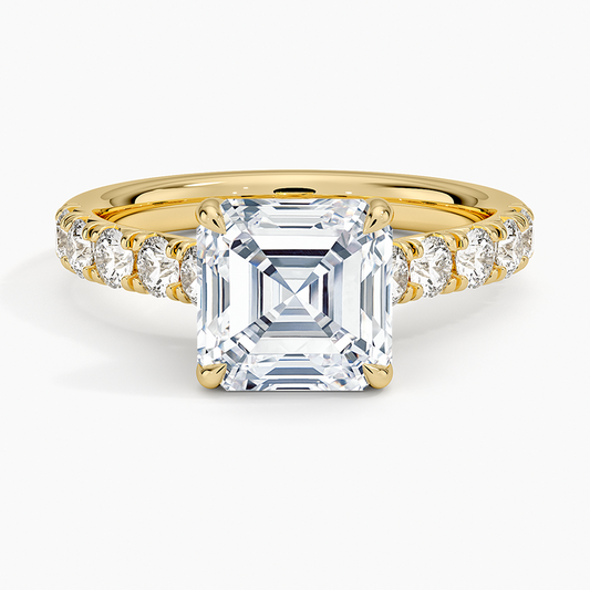 Anthology Half Coverage Diamond Ring (1/2 ct. tw.) - Asscher Cut Center Stone