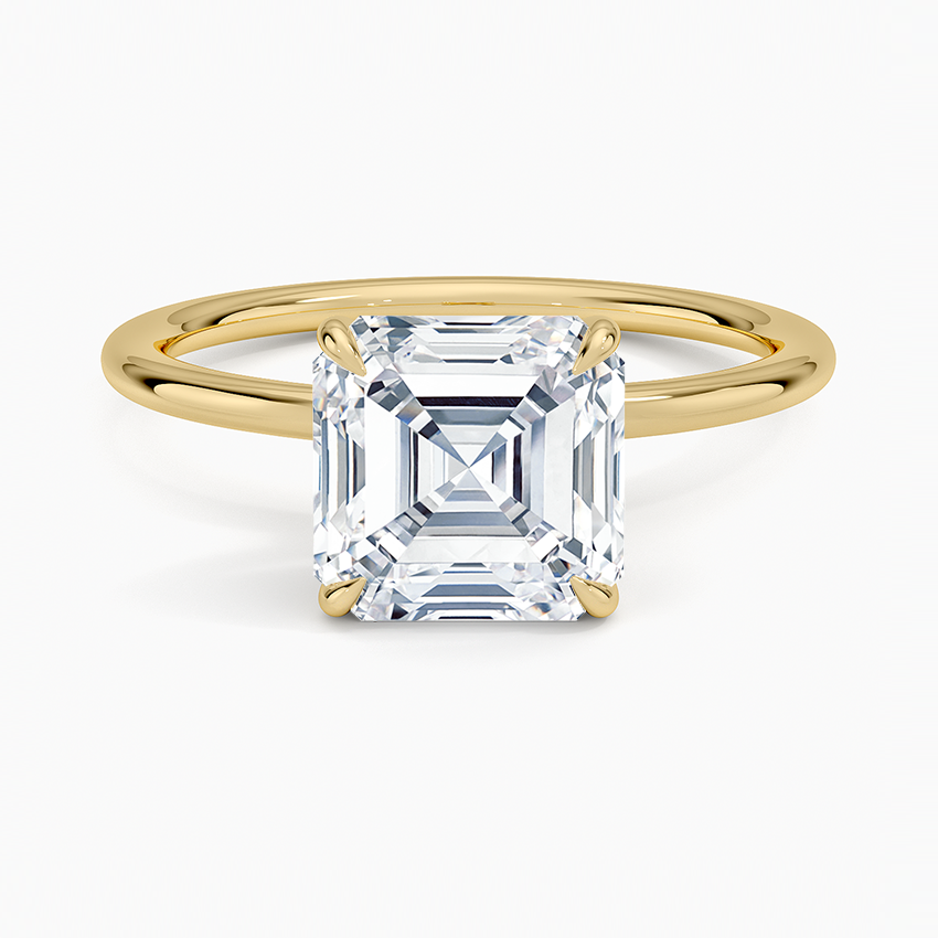 Entwined Solitaire Ring - Asscher Cut Center Stone