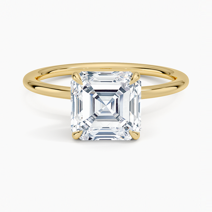 Entwined Solitaire Ring - Asscher Cut Center Stone