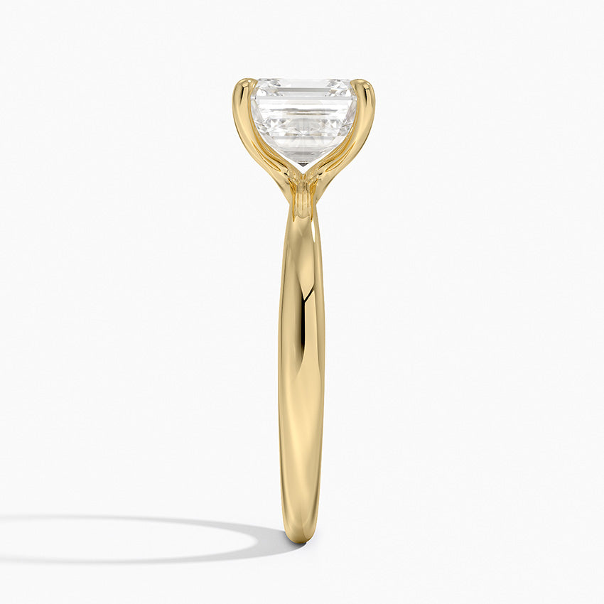 Freesia 2.7mm Solitaire Ring - Asscher Cut Center Stone