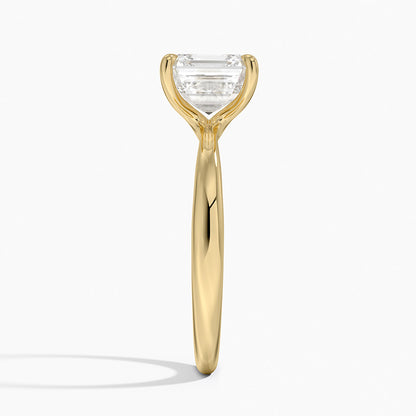 Freesia 2.7mm Solitaire Ring - Asscher Cut Center Stone