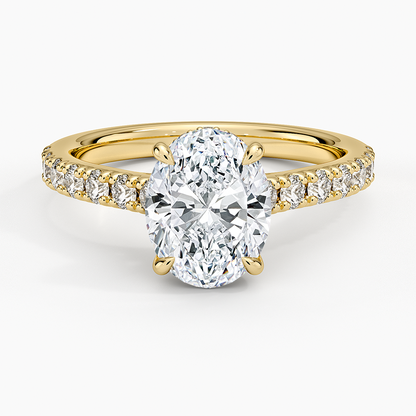 Grand Lissome Diamond Ring - Oval Center Stone