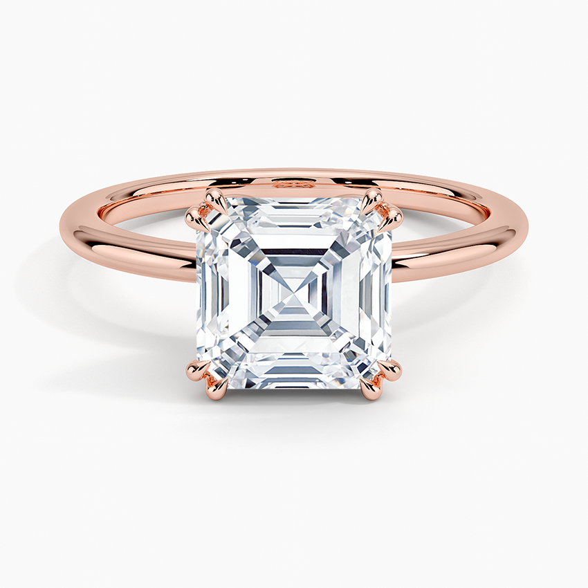 Aveline Solitaire Ring - Asscher Cut Center Stone