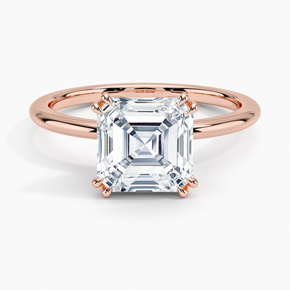 Aveline Solitaire Ring - Asscher Cut Center Stone