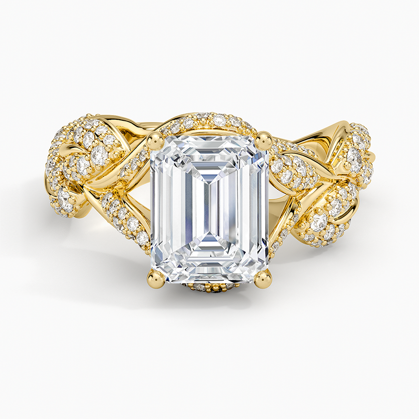 Olivia Diamond Ring (1 ct. tw.) - Emerald Cut Center Stone