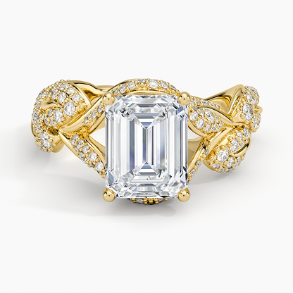 Olivia Diamond Ring (1 ct. tw.) - Emerald Cut Center Stone