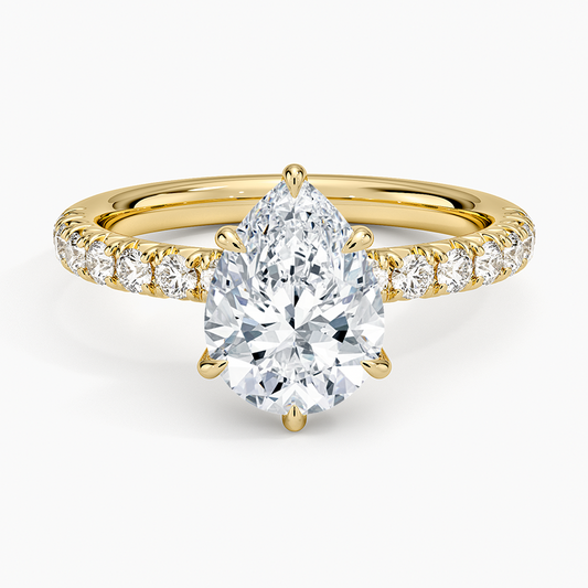 Luxe Amelie Diamond Ring (3/8 ct. tw.) - Pear Center Stone