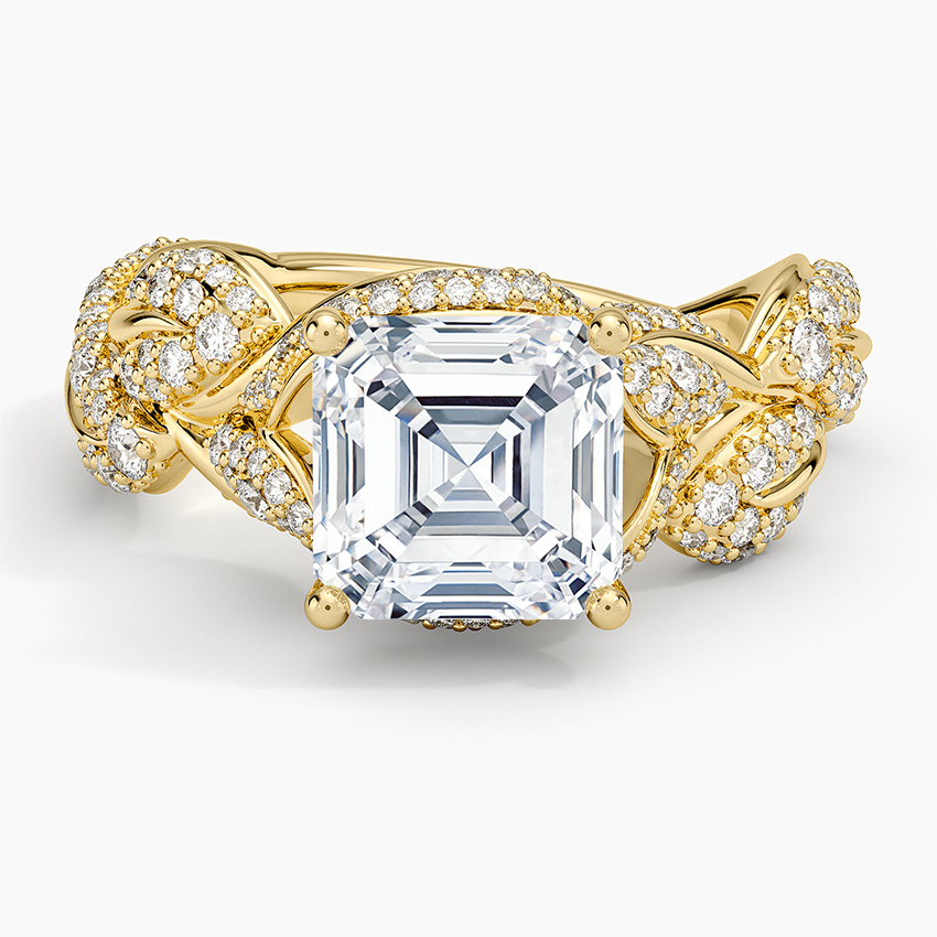 Olivia Diamond Ring (1 ct. tw.) - Asscher Cut Center Stone