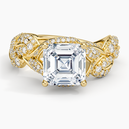 Olivia Diamond Ring (1 ct. tw.) - Asscher Cut Center Stone