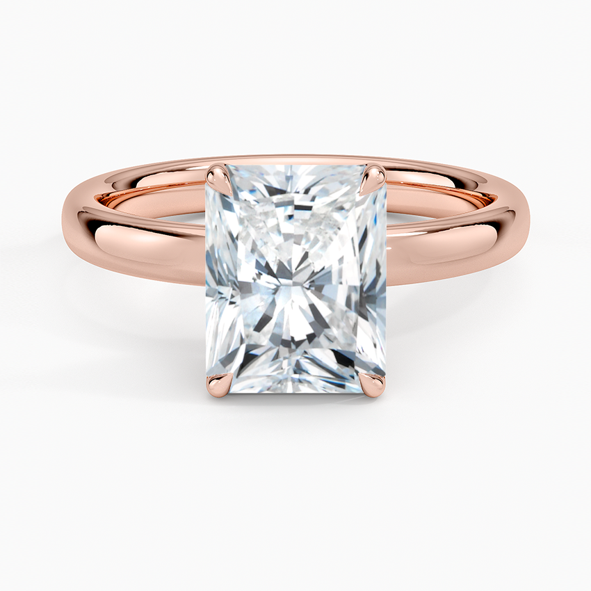 Elodie 2.5mm Solitaire Ring - Radiant Cut Center Stone