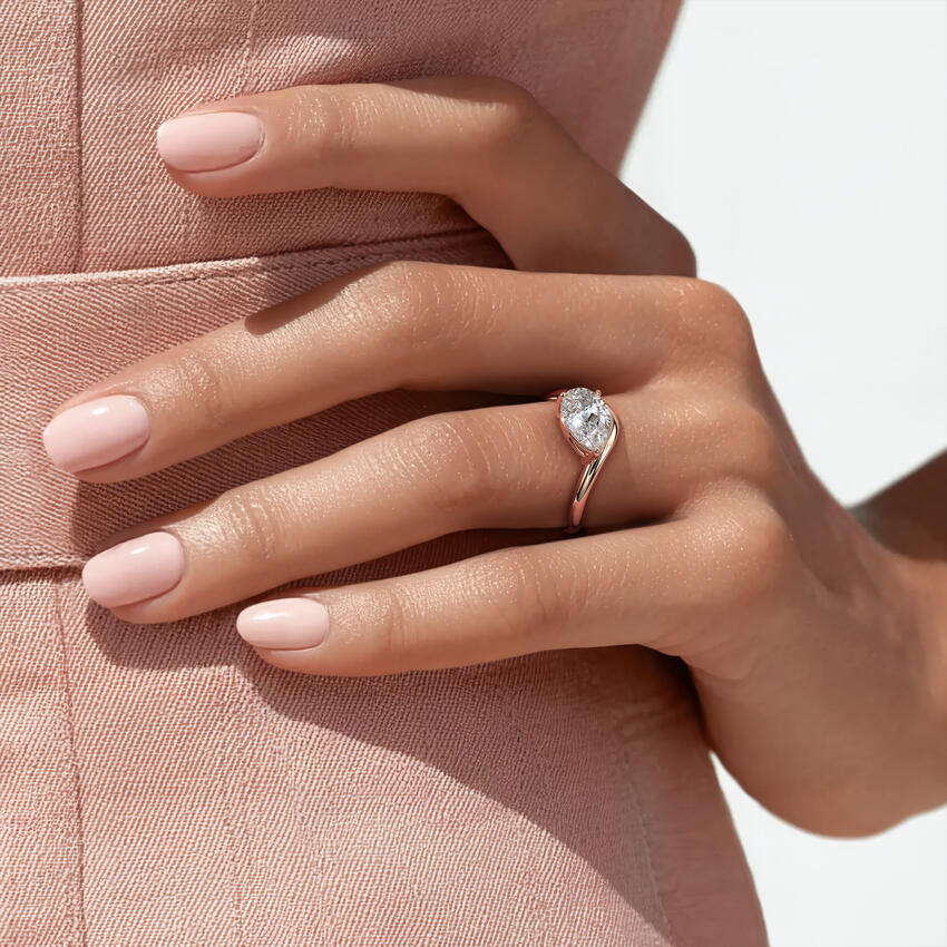 Silhouette Solitaire Ring