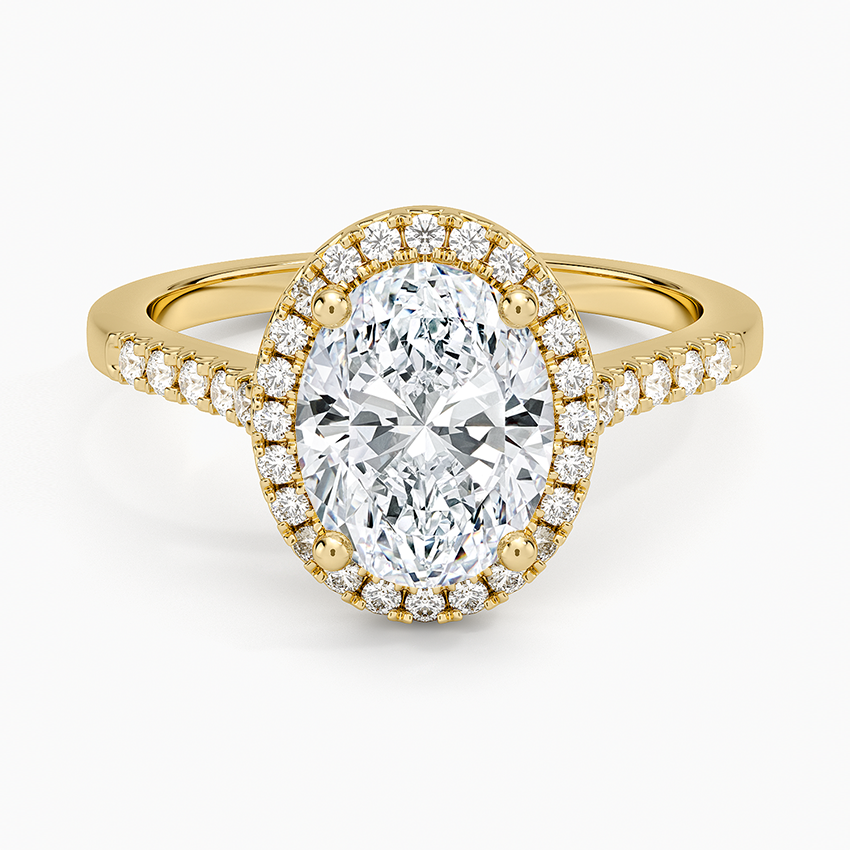 Odessa Halo Diamond Ring (1/5 ct. tw.) - Oval Center Stone