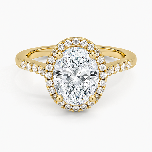 Odessa Halo Diamond Ring (1/5 ct. tw.) - Oval Center Stone