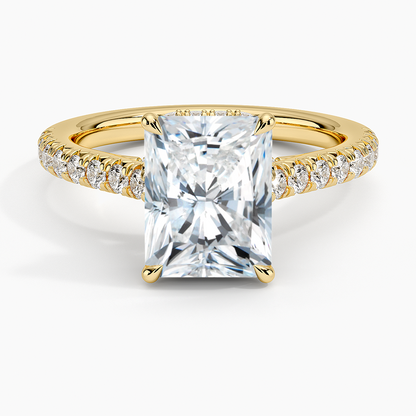 Chantal Diamond Ring - Radiant Cut Center Stone