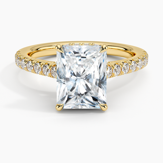 Chantal Diamond Ring - Radiant Cut Center Stone