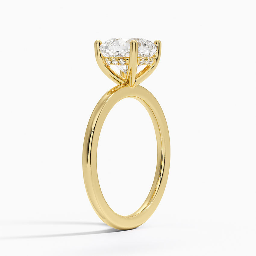 Sydney Perfect Fit Hidden Halo Diamond Ring - Cushion Cut Center Stone