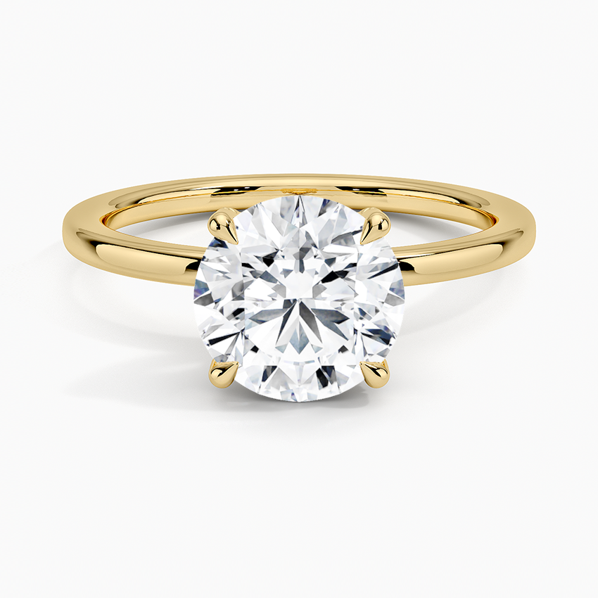Lumiere 1.5mm Diamond Ring - Round Center Stone