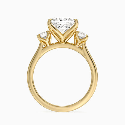 Elodie Perfect Fit Three Stone Diamond Ring (1/2 ct. tw.) - Princess Cut Center Stone