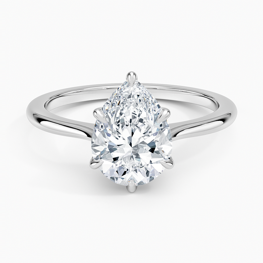 Elle Solitaire Ring - Pear Center Stone
