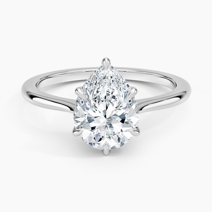Elle Solitaire Ring - Pear Center Stone