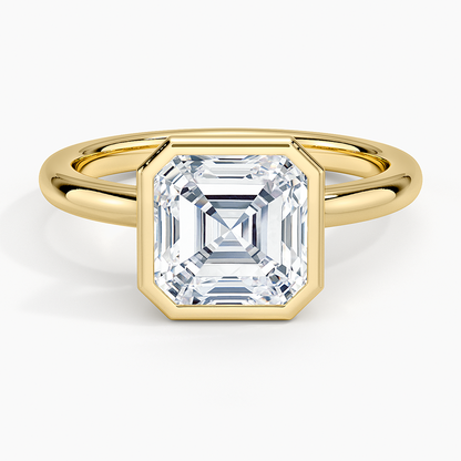 Julietta Bezel Solitaire Ring - Asscher Cut Center Stone
