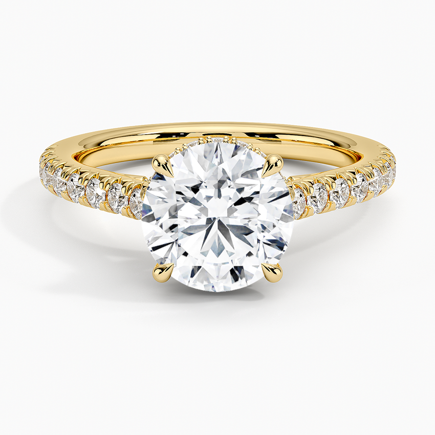 Chantal Diamond Ring - Round Center Stone