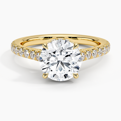 Chantal Diamond Ring - Round Center Stone