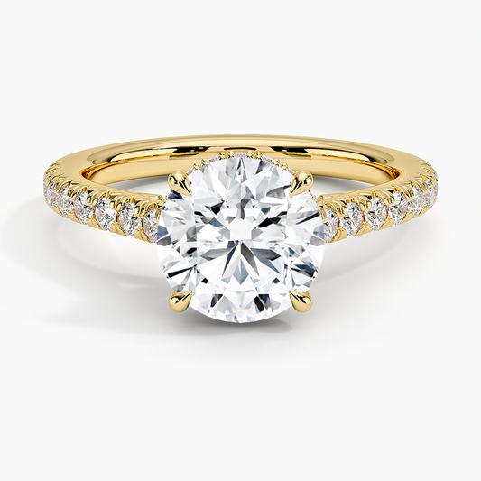 Chantal Diamond Ring - Round Center Stone