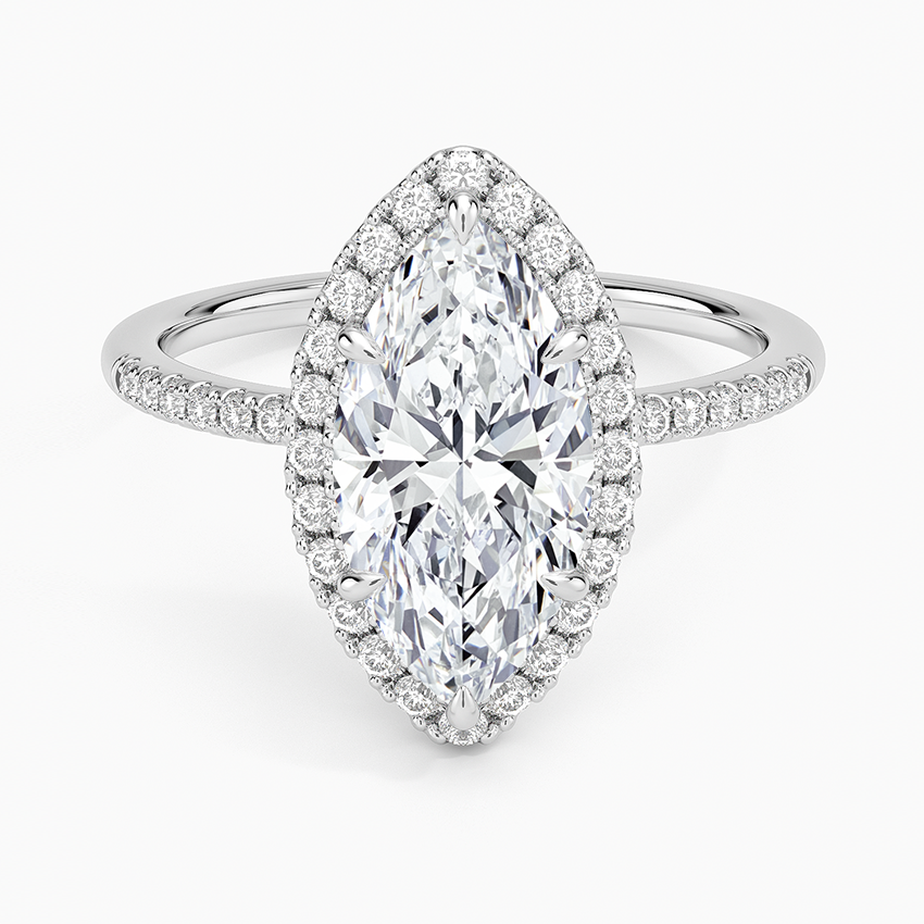 Cambria Halo Diamond Ring - Marquise Center Stone