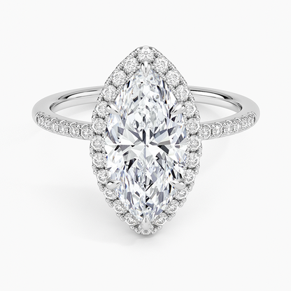 Cambria Halo Diamond Ring - Marquise Center Stone