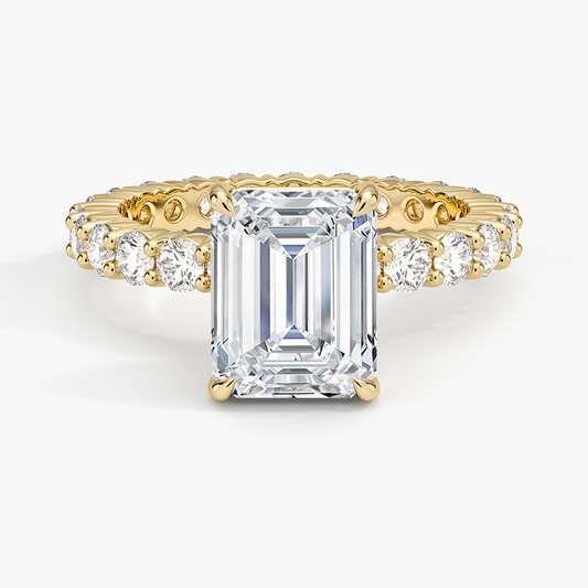 Perfect Fit Eternity Diamond Ring (1 1/3 ct. tw.) - Emerald Cut Center Stone