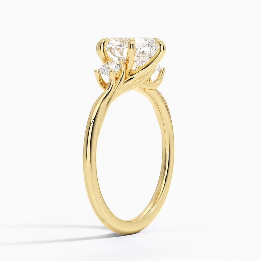 Delilah Three Stone Diamond Ring - Oval Center Stone