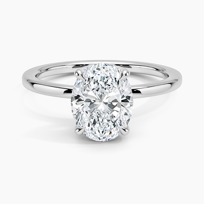 Lumiere 1.5mm Diamond Ring - Oval Center Stone