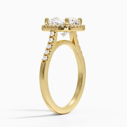 Odessa Halo Diamond Ring (1/5 ct. tw.) - Cushion Cut Center Stone
