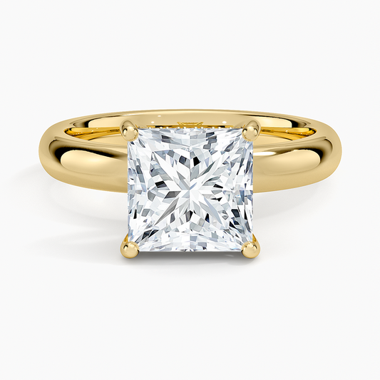 Sydney Perfect Fit Halo 3mm Diamond Ring - Princess Cut Center Stone