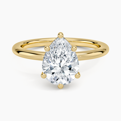 Sydney Perfect Fit 2mm Solitaire Ring - Pear Center Stone