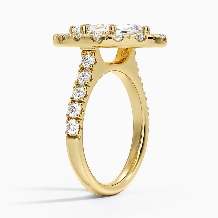 Adele Halo Diamond Ring - Marquise Center Stone