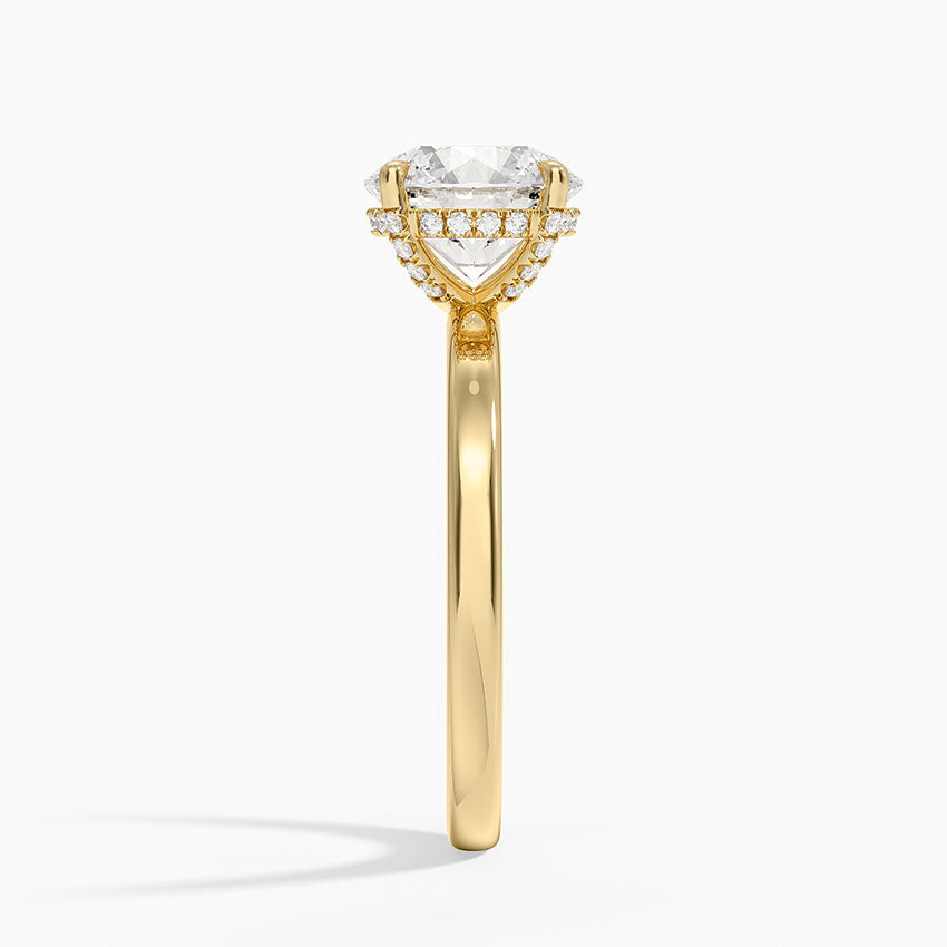 Lumiere 2mm Diamond Ring (1/8 ct. tw.) - Round Cut Center Stone