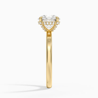 Lumiere 2mm Diamond Ring (1/8 ct. tw.) - Round Cut Center Stone