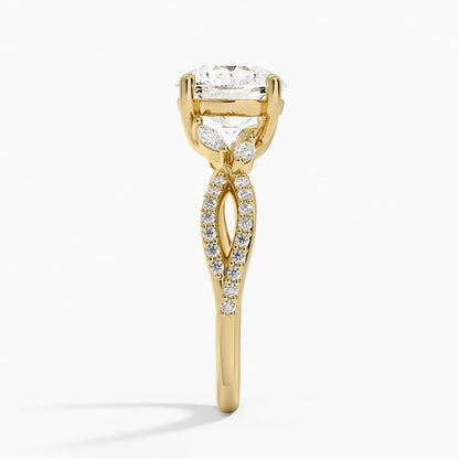 Luxe Willow Diamond Ring (1/4 ct. tw.) - Radiant Cut Center Stone