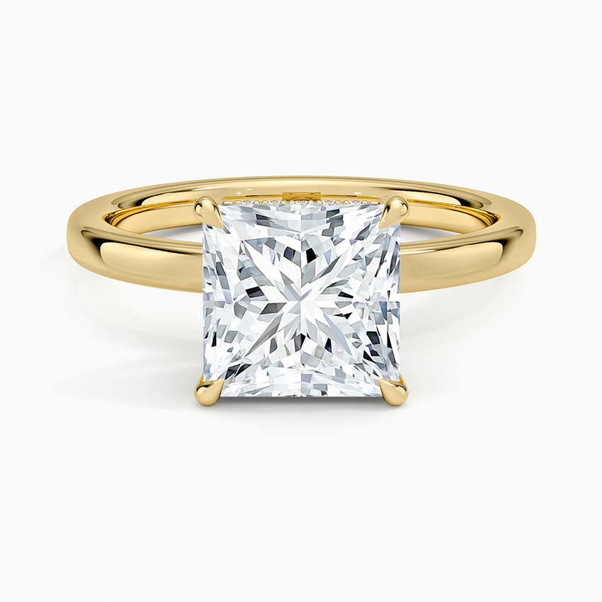 Lumiere 2mm Diamond Ring (1/8 ct. tw.) - Princess Cut Center Stone