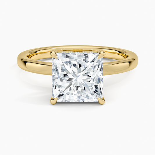 Lumiere 2mm Diamond Ring (1/8 ct. tw.) - Princess Cut Center Stone