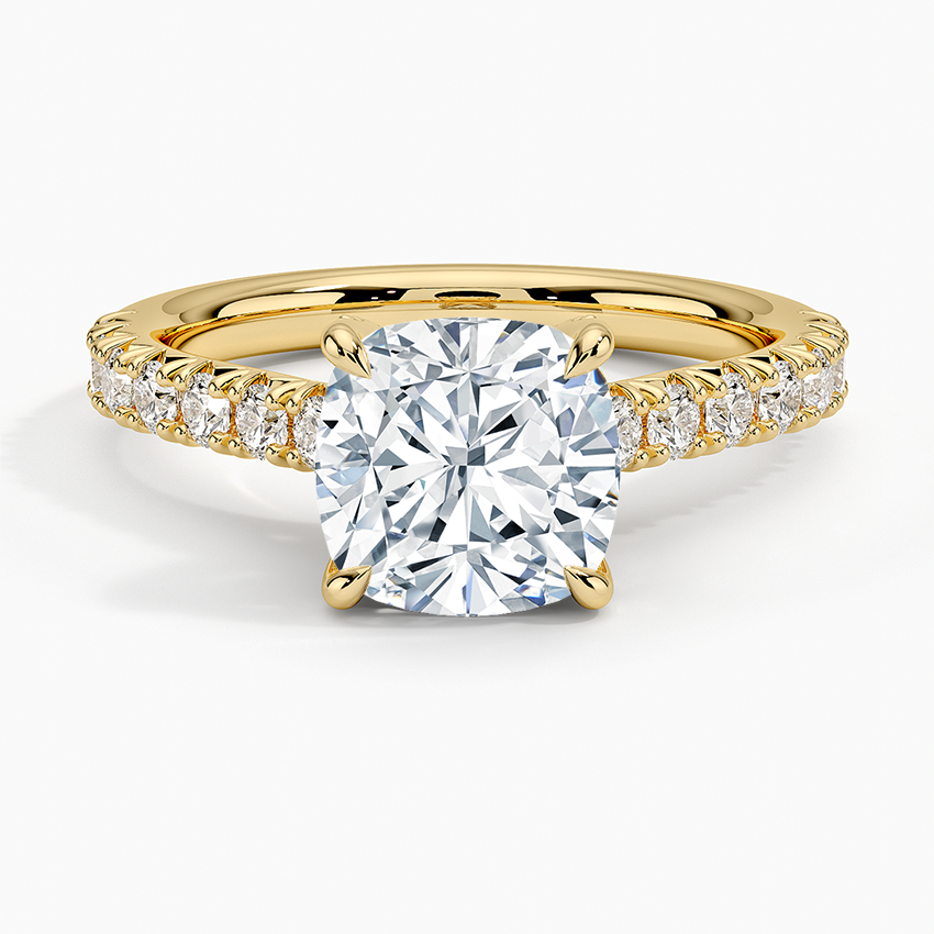 Sienna Half Coverage Hidden Accents Diamond Ring (1/2 ct. tw.) - Cushion Cut Center Stone
