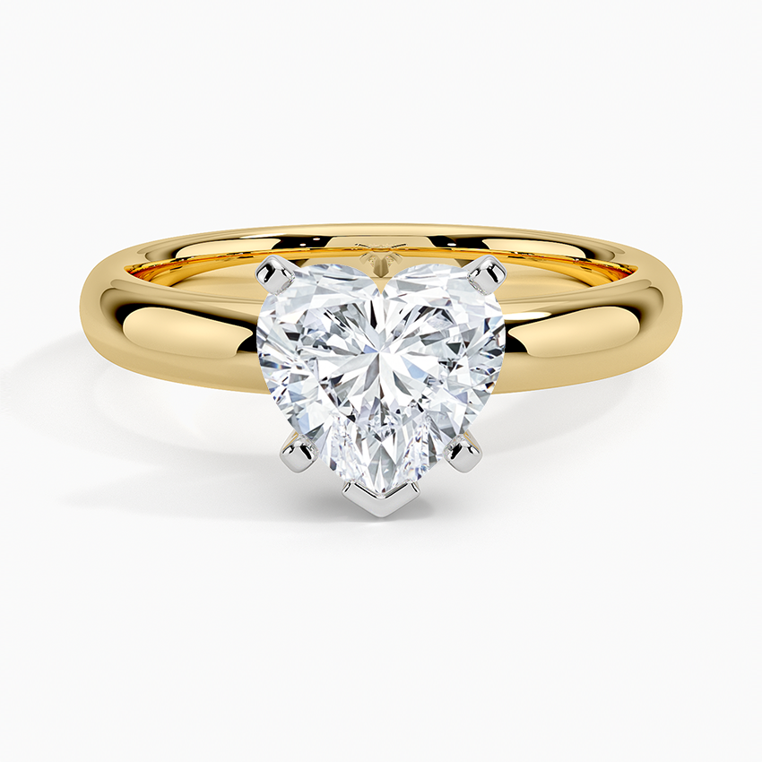 Comfort Fit 3mm Ring - Heart Cut Center Stone