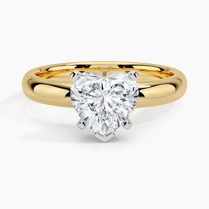 Comfort Fit 3mm Ring - Heart Cut Center Stone
