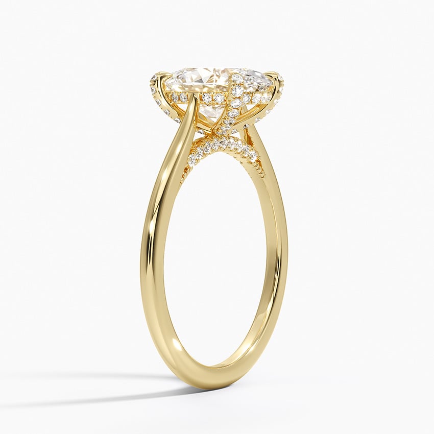 Adorned Dawn Diamond Ring - Oval Cut Center Stone