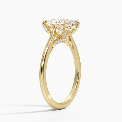 Adorned Dawn Diamond Ring - Oval Cut Center Stone