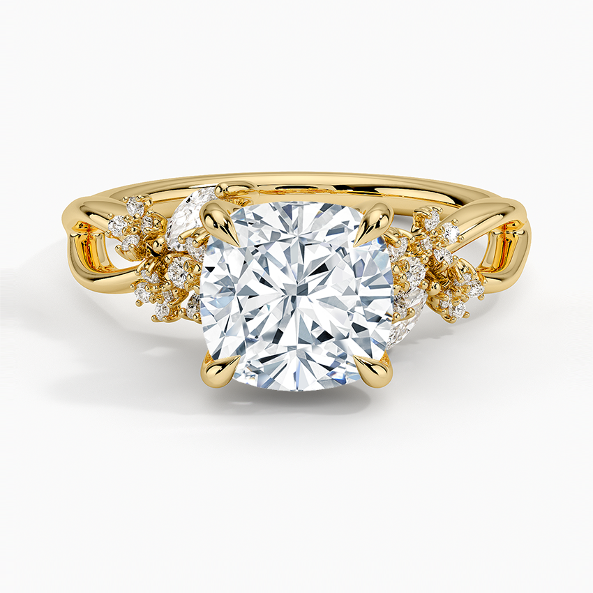 Summer Blossom Diamond Ring (1/4 ct. tw.) - Cushion Cut Center Stone